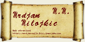 Mrđan Milojkić vizit kartica
